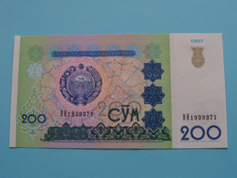 200 Sum ( BR1939371 ) UZBEKISTAN - 1997 ( For Grade, Please See Photo ) UNC ! - Usbekistan