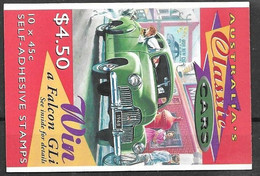 Australia Booklet Mnh ** 1997 Michel Cat 8 Euros Cars AUD 4.5 Face Value - Booklets