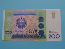 200 Sum ( C01970001 ) UZBEKISTAN - 1997 ( For Grade, Please See Photo ) UNC ! - Uzbekistán