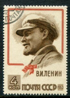 SOVIET UNION 1963 Lenin Birth Anniversary Yellowish Paper Used.  Michel 2738y - Usati