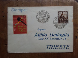 REGNO - Expo Littoriale Bologna 1939 Con Erinnofilo + Spese Postali - Marcophilie