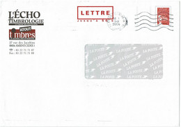 GMZ - ENVELOPPE LUQUET REPIQUAGE ECHO DE LA TIMBROLOGIE OBLITEREE - Overprinted Covers (before 1995)