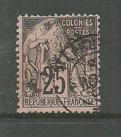 FRENCH POLYNESIA TAHITI 1893 25c BLACK ON PINK VFU - Tahiti