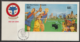 Hutt River Province (Australia) 1984 Ausipex And VFL Grand Final S/S FDC - Werbemarken, Vignetten