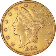 Monnaie, États-Unis, Double Eagle, 20 Dollars, 1883, San Francisco, TTB+, Or - 20$ - Double Eagle - 1907-1933: Saint-Gaudens