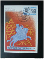 Carte Maximum Card Poste Aux Chevaux Journée Du Timbre Decazeville 12 Aveyron 1977 - 1970-1979