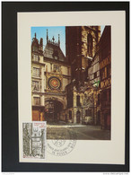 Carte Maximum Card Horloge Clock Tower 76 Rouen 1976 - Horlogerie