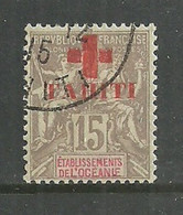 FRENCH POLYNESIA TAHITI 1915 15c GREY VFU. - Tahiti