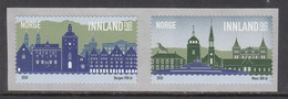 2020 Norway Cities Bergen Moss Architecture Complete Pair MNH @ BELOW FACE VALUE - Neufs