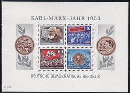 DDR, 1953, 392/95 Block 9  A, MNH **, Karl-Marx-Jahr. - Bloques