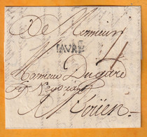1763 - Marque Postale HAVRE Sur Lettre Pliée Avec Correspondance Vers ROUEN - 23 X 5 Mm - Taxe 4 Décimes - 1701-1800: Voorlopers XVIII