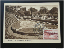 Carte Maximum Card Theatre Antique Expo Art Religieux Lyon 1957 - Archaeology