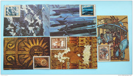 Carte Maximum Card (x5) Peintures Paintings Série Artistes De Polynésie 1973 - Cartes-maximum