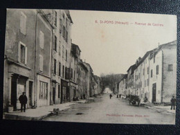 Z34 - 34 - Saint Pons - Avenue De Castres - Edition Poux - - Saint-Pons-de-Thomières