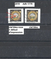 Variété Adhésif De 2019 Oblitéré Y&T N° Adh 1779 Nuance De Couleur - Used Stamps