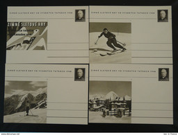 Entier Postal Stationery Card (x8) Jeux D'hiver Hautes Tatras Techecoslovaquie 1948 - Invierno 1948: St-Moritz