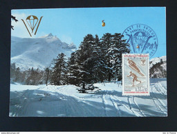 Carte Maximum Card Saut � Ski En Parachute 63 Le Mont Dore Puy De Dome 1968 - Paracadutismo