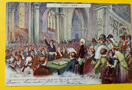 17973 - Centenaire Vaudois Assermentation Du Grand Conseil Bercher 13.04.1903 !!! Coin Supérieur Droit Cassé - Bercher