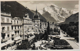CPA. Carte-Photo - Suisse > Interlaken Höheweg Promenade , Mit Jungfrau - TBE - BE Bern