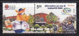 India 2021 Indian Oil, Energy, Chemistry Test, Science, Research, Rhinoceros, Rhino Mascot,  MNH+ Tab (**)  Inde Indien - Neufs