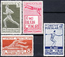 TURKEY 1940, SPORT, The 11th BALKAN GAMES In ANKARA, COMPLETE MNH SERIES In GOOD QUALITY, *** - Unused Stamps