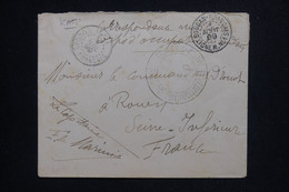 SOUDAN - Enveloppe Du Corps D’Occupation Du Soudan Avec Divers Cachets Militaires Pour Rouen En 1899 - L 129268 - Briefe U. Dokumente