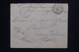 SOUDAN - Enveloppe Du Corps D’Occupation Du Soudan Avec Divers Cachets Militaires Pour Rouen En 1899 - L 129268 - Lettres & Documents