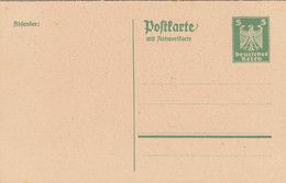 Deutsches Reich Postkarte P158-1 - Ohne Zuordnung