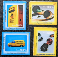 Bosnia Herzegovina, Serbian Admin., 2008, Mi 425-426, Post Dater, Post Horn, Mailbox, Post Van, 4v Self Adhesive, MNH - Post