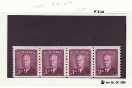 6497) Canada 1950 George VI Mint No Hinge 4 - Rollo De Sellos