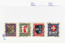 6527) Switzerland 1926 Pro Juventute Set  Postmark Cancel - Usados
