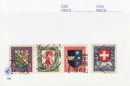 6528) Switzerland 1926 Pro Juventute Set  Postmark Cancel - Usados