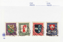 6536) Switzerland 1926 Pro Juventute Set  Postmark Cancel - Usados