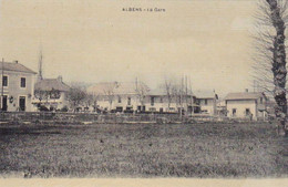 Cpa ( Toilée )-73- Albens - La Gare - - Albens