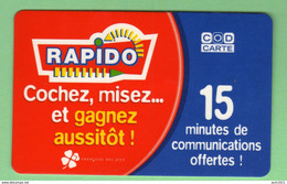 FRANCE TELECOM 15 Minutes *** RAPIDO *** (A108-P3) - Tickets FT