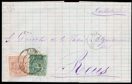 Zaragoza - Edi O 153+154 - I República.10cts. - Carta Matasello Fechador Tipo Grande "Zaragoza" - Cartas & Documentos
