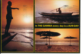 Gambia Postcard Sent To Denmark 31-1-1961 (In The Gambia Every Day Is A Sun-Day) - Gambia