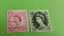 GRANDE-BRETAGNE - Kingdom Of Great Britain - Postage Revenue - Lot De 2 Timbres 1970 - Reine Elizabeth II - Usados