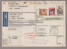 CH 1979-04-20 Wetzikon Flugpost-Paketkarte Nach Hskilstuna Schweden Fr. 12.80 Selten - Cartas