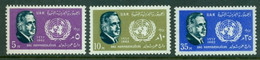 EGYPT (UAR) 1962 Mi 154-56** Dag Hammarskiöld [DP1713] - Dag Hammarskjöld