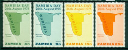 ZAMBIA 1975 Mi 155-58** Namibia Day [DP1776] - Geography