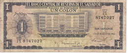 BILLETE DE EL SALVADOR DE 1 COLON DEL AÑO 1963 / 1964 DE CRISTOBAL COLON  (BANKNOTE) - El Salvador