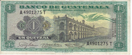BILLETE DE GUATEMALA DE 1 QUETZAL DEL AÑO 1965 (BANKNOTE) - Guatemala