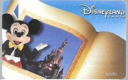 PASS--DISNEY-DISNEYLAND PARIS-2000-MICKEY- ADULTE-V°NARBONI-01/03/MIC-VALIDE LE ODYSSEE-TBE - Disney Passports