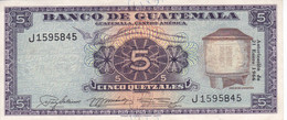 BILLETE DE GUATEMALA DE 5 QUETZALES DEL AÑO 1966 (BANKNOTE) - Guatemala