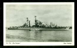ANSICHTKAART * DEN HELDER * OORLOGSCHIP  HR. MS. DE RUITER *   (3946q) - Warships