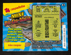 107HB, Lottery Tickets, Portugal, « Raspadinha », « MINI PÉ DE MEIA»,  #469 - Lottery Tickets