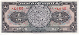 BILLETE DE MEXICO DE 1 PESO DEL AÑO 1950 EN CALIDAD EBC (XF) (BANKNOTE) - Mexico