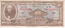 BILLETE DE MEXICO DE 100 PESOS DEL 26 DE JULIO DE 1950 (BANKNOTE) - Mexico