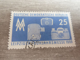 Ddr - Leipziger Frühjahrsmesse - Val 25 - Bleu Clair - Oblitéré - Année 1959 - - Gebraucht